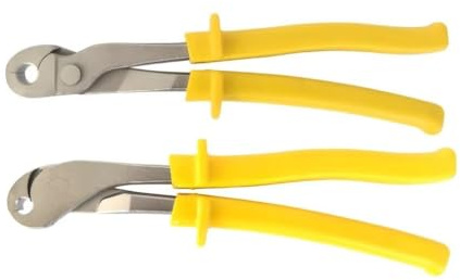 2er-Pack J-Clip-Zangen zum Bau oder Reparieren von Käfigen, Gabionen, Zäunen, Drahtzange mit gerader und gebogener Spitze