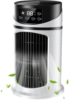 Desktop Air Cooler, Portable Water Cooling Fan, USB Mini Fan Cooler Device | 3-Speed Cooling, LED Light | 25×15×15 Cm, For Bedroom And Hot Weather