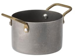 We Can Source It Box of 6 x Vintage Steel Mini Casserole Dish 9cm 3.5 inch Industrial Style Metal Dishes for Sauces Sides or Single Servings Ideal for Gastropubs Restaurants Catering or Food Displays