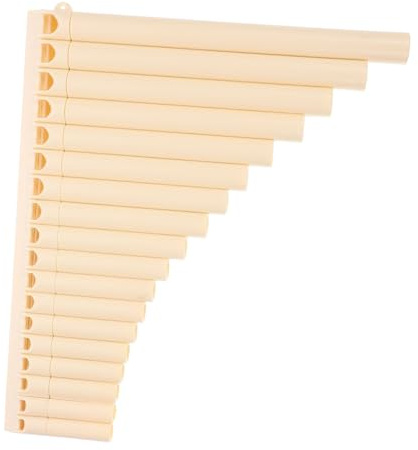 18-rohr Panflöte aus Harz C-ton für Unterricht, 1 Satz | Beige, Leicht zu Lernen, für Kinder und Einsteiger, Kreative Form, Schulmusikinstrument, Musikinstrument