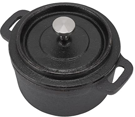 Asixxsix Forno Olandese, Pentola da Forno Olandese Ispessita con Coperchio, Pentola in Ghisa Resistente allel'usura, Isolata in Modo Efficace con Manico Ergonomico per, Induzione, Cotura (Diametro