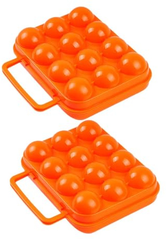BAZEITFLOW Scatola per Uova Portatile in Silicone 12 Scomparti 2 Pezzi Chiusura Sicura e Facile da Pulire per Uso Esterno e Cucina