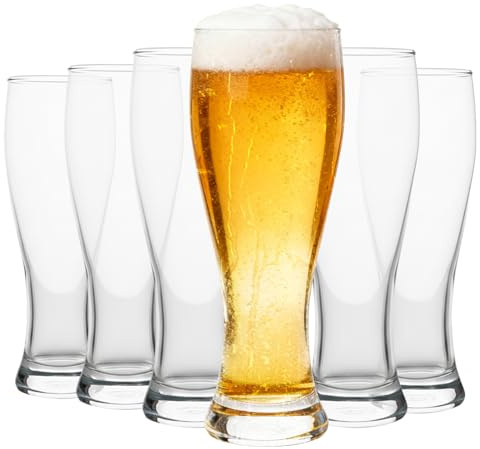 AGH 15oz 6Pack Beer Glasses Set,Clear Beer Glass Cup. Craft Beer Glass, Classic Beer Cup, Reusable Beer Glass. Solid Glassware Beer Cup, Beer Cups, Mugs and Beer Glasses for Men