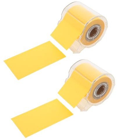 FUNOMOCYA Lot de 2 Rouleaux de Notes Autocollantes Adhésives Orange, Papier Mémo Autocollant Pratique et Repositionnable, pour Bureau, École et Organisation Domestique