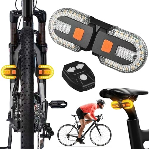 2026 New 600 Akku-Blinker,Drahtlose Fernbedienung für Fahrradrücklicht,5 Modi Rücklicht, kabellose Fernbedienung für Sicherheit beim Radfahren, 13 x 13 cm, 4,8 m Fernbedienung,45 Stunden Laufzeit (B)