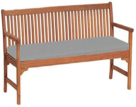 Gr8 Garden Patio Bench Pad Outdoor Waterproof Water Resistant Fabric 2 Seater Furniture Swing Seat Hammock Thick Pillow Cushion[Grey]