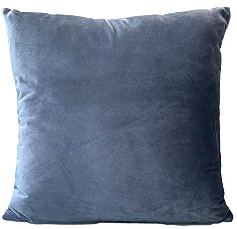 Cortinas de terciopelo de felpa con bolsillo trasero para barra, cojín gris carbón, solo funda de 47 x 45 cm