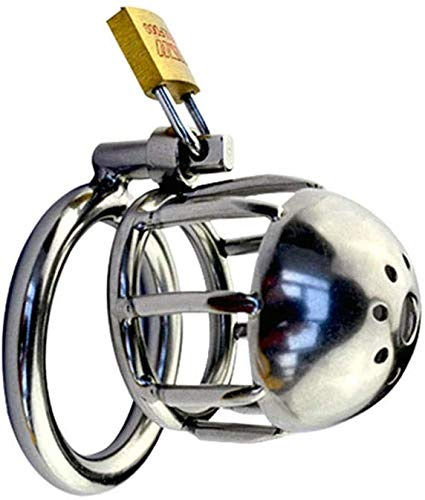 ZDNB Ultra Small Cock Cage Mann Metall Pa-Keuschheitsgürtel, Edelstahl Sklave Bondage Penis Käfig Chastity Device Mit Vorhängeschloss, Cb 6000 Shortest Model Fetish Keuschheitskäfig,SMA.