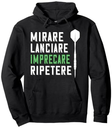 Freccette Dardo Darts Giocatore di Freccette Felpa con Cappuccio