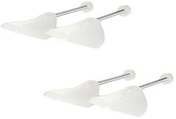 VASANA 2 paia di scarpe regolabili in plastica estensori di supporto automatico scarpa forma stretcher shaper supporto barca titolare trasparente con molla bobina(uomini)