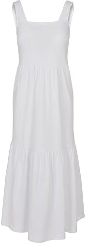 Urban Classics Abito Estivo da Donna, Lunghezza 7/8 Vestito, Bianco, XXL