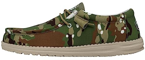 Hey Dude Herr Wally Camouflage Moc Toe skor, Multi Camo, 42 EU