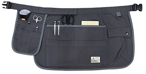 Nanxson Grembiule da lavoro unisex con fibbia regolabile Grembiule corto multitasche in tela per artigiano, lavoro all'aperto, giardinaggio