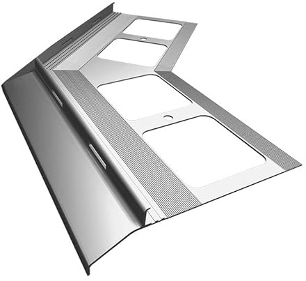 Renoplast® Aluminium Ecke 135° für Traufprofil K20 Grau | Fertigstellung von Terrassen und Balkonen | Harzböden | Wasser ablaufsysteme Winkelprofil | Korrosionsschutz Balkonprofile
