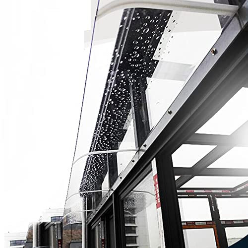 XFAK Auvent De Porte D'entrée en Polycarbonate, Auvent De Porte, Auvent De Fenêtre, Toit Marquise Auvent De Terrasse, Protection UV Pluie Et Neige, 40cmx300cm (Size : 40x260cm/16x102in)