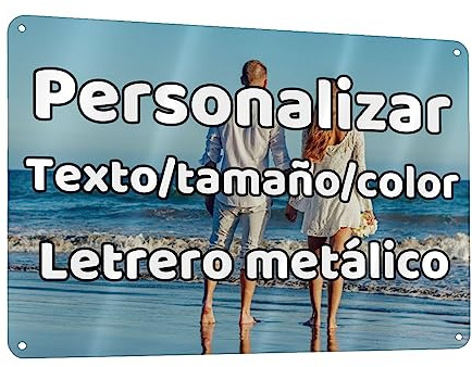 GZYZXP Placa de Calle Personalizada, agregue Sus imágenes de diseño Carteles de Texto, para el hogar, Bar, Aula, cafetería, Hombre, Cueva, Cartel al Aire Libre, decoración, Regalos