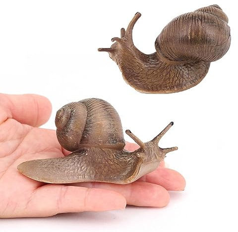 zalati Figura Animale Simulazione Figura Giocattolo per Apprendimento Giocattoli Educativi Decorazione Giardino Fatato - Lumaca