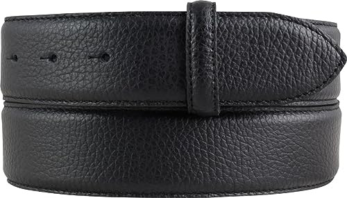 BELTINGER Wechselgürtel aus gemasertem Leder mit Steppnaht ohne Schnalle 4 cm | Modischer Druckknopf-Gürtel mit Pigmentprägung 40mm Damen Herren