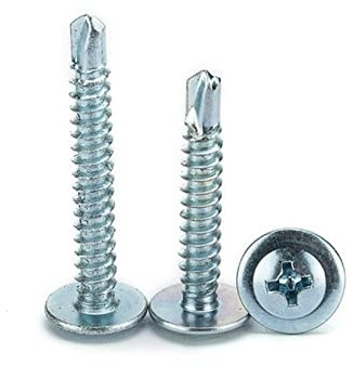 PiurUf Dübel Schrauben Set 30pc-Waschkopf-Selbstbohrung Tippenschraube Edelstahl verzinkt mit M4.2 M4.8 Hardiflex-Schraube for Metallholzblatt Schrauben (Color : M4.8(30pcs), Size : Zinc Plated)