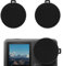 2 Capuchons d'Objectif pour DJI Osmo Action 4 et Action 3, Protecteur Objectif Noir Couvercle d'Objectif Accessoires Protection Compatibles avec DJI Osmo Action, Évite Rayures Poussière
