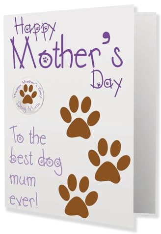 Greethga Muttertags-Karte für die Mutter des Hundes, mit Namensschild, Muttertagsgeschenke und Muttertagsgeschenke