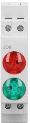 DIN-Schienen-Signalleuchte, 230 V AC DC DIN-Schienenlampe, Einfache Installation, Rot-grünes Doppellicht für CNC-Drehmaschine