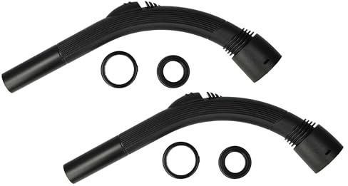 vhbw 2x Griff kompatibel mit Nilfisk Power P10 | P Animal, P12, P40, P20 Staubsauger - Handgriff, Ersatzteil, 32mm Anschluss, 37,1 cm Lang