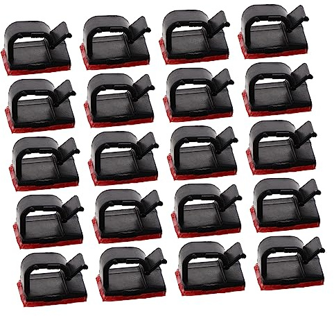 MOLUCKFU 20stücke Kabelhalter Selbstklebend Kabelclips Drahtclips Für Kabelorganizer Kabelmanagement Für Schreibtischorganisation