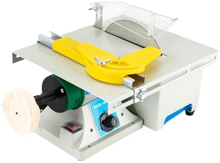 Poleringsmaskin, 750 W, ädelsten, poleringsmaskin, svarv, bordssåg, 5-i-1, bordscirkelsåg 800–10 000 varv/min, för handpolering, slipning