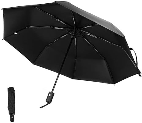 TINEASUR Compact Umbrella Windproof Travel Umbrella for Men Expansive Canopy Water Resistant Portable for Travel Accessories