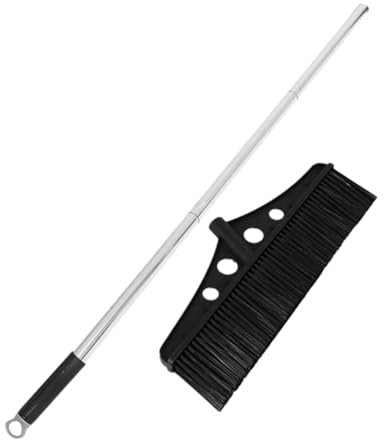 Ipetboom Large Detachable Garden Broom for Outdoor Sweeping Wide Broom Head Long Handle for Patio and Cleaning Heavy Duty