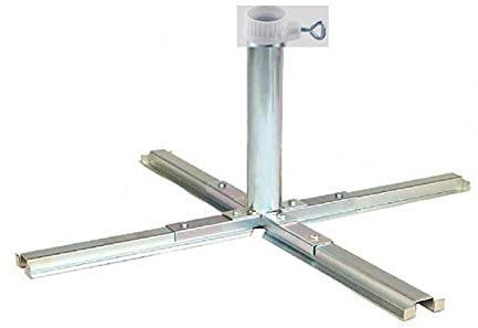 Ausziehbarer Schirm Plattenständer für Schirmmasten 53+55 cm Ø für Platten 40x40 + 50x50 cm Made B. Württemberg