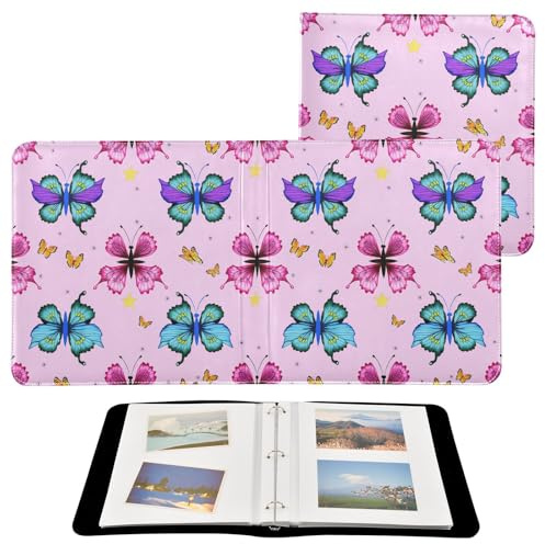 JUMBEAR Grande album fotografico autoadesivo con 20 pagine, album fai da te, per matrimoni, famiglia, bambini, vacanze, belle farfalle