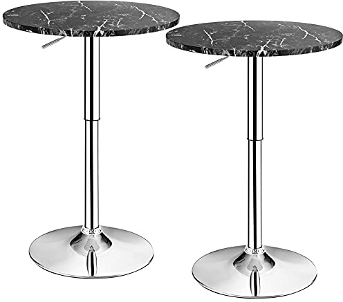 TANGZON Height Adjustable Round Bar Table