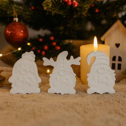 Silikonformen Gießformen Ostern, 3er Silikonform Wichtel Gießform Zwerg Gießformen Silikon Ostern Gips zum Gießen Osterwichtel Silikonform Winter Giessformen Silikon Ostern(A)