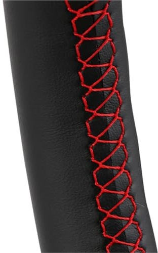 Coprivolante Auto Per BMW Per Sport 1 3 Serie Per M3 E90 E92 E93 E81 E82 E87 Per X1 E84 Volante Auto Rivestimento In Morbida Pelle Traforata Nero Copri Volante(Red Thread)