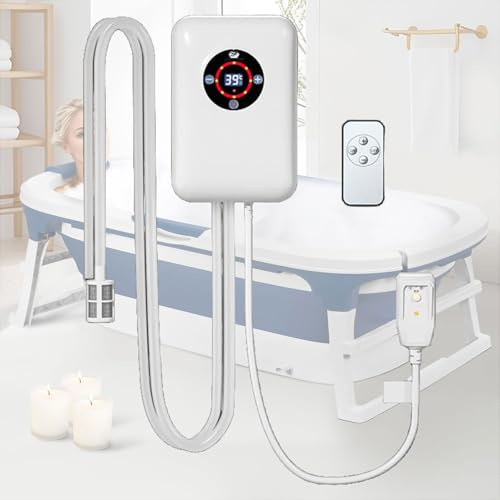 Weyot Chauffe-Eau Portable pour Jacuzzi, Thermostat de Bain, pour Baignoire, Seau, Petite Piscine, Jacuzzi, Cadeau d'hiver, de Noël ou d'anniversaire pour Les Amateurs de Bain.