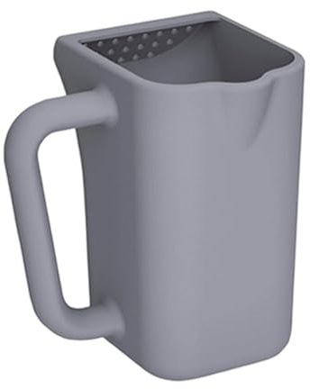 Taza ergonómica de enjuague para champú infantil con diseño de silicona suave y control de agua, taza de baño ergonómica para bebés