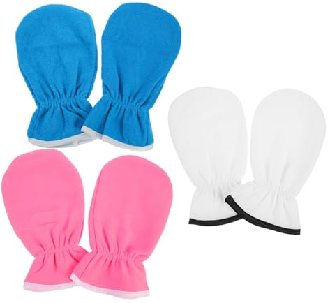 OSOLADY 3 Paar Paraffinwachs Handmasken Handschuhe Feuchtigkeitsspendende Spa Handpflegefäustlinge Einheitsgröße Umweltfreundliches Material für Trockene Hände
