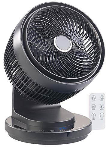 Sichler Haushaltsgeräte 3D Robo Ventilator: Digitaler 3D-Turbo-Raumventilator und Luftzirkulator, 60 Watt, Ø 23 cm (Raum-Standventilator, Digitaler Robo-Raumventilatoren, Klima)