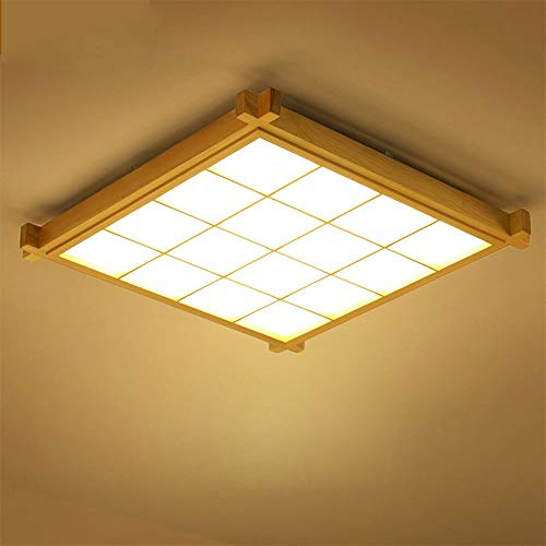 Wandun Japanische Deckenleuchte, Deckenlampen LED Lampen Massivholz tatami Licht Lampen japanische Wohnzimmer Licht Protokolle Deckenlampen