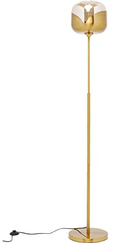 Kare Design Stehleuchte Golden Goblet Ball, Gold, Stehlampe, Vintage, Stahlgestell, Stahl/Glas Schirm, kein Leuchtmittel inklusive, 160x25x25 cm (H/B/T)
