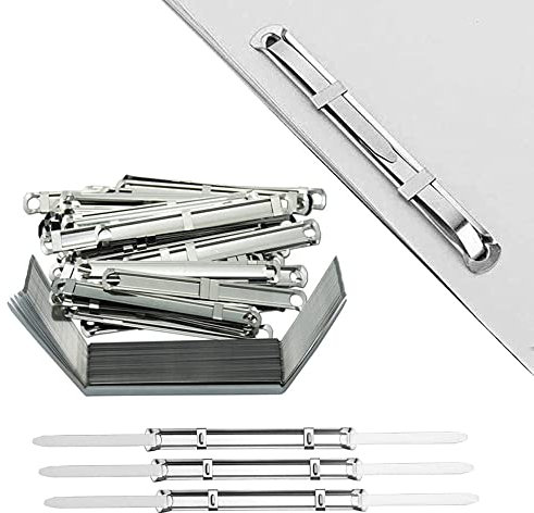 50 Stück Archiv-Abheftbügel metall abheftstreifen Aktenbinder Klammern Verschluss Archivbinder für Bündelung von Dokumenten mit Ufhängeleiste verwendet für Papieraufbewahrung Datensortierzubehör