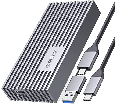 ORICO Case SSD M.2 NVMe 40Gbps Thunderbolt 4/3 fino a 2800 MB/s da M.2 a USB-C PCIe 3.0x4 per NVMe M-Key SSD 2280, Alluminio M2 Enclosure Supporto Thunderbolt 3/4 USB 4/3.2/3.1/3.0/Tipo C -M234GY
