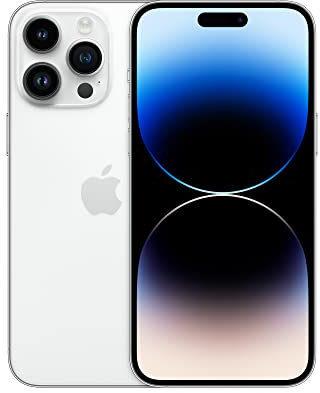 Apple iPhone 14 Pro Max, 128GB, Silver - (Renewed)