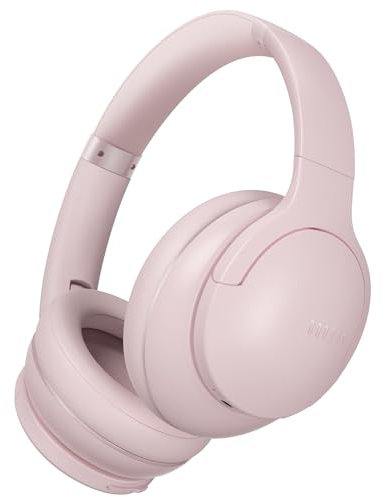 DOQAUS Cuffie Wireless Bluetooth Over Ear,90 Ore Di Riproduzione,Cuffie Senza Filo 3 Modalità EQ,Suono Stereo HiFi Microfono Incorporato,Cuffie Bluetooth 5.3 per Viaggio/Telefono/PC,Rosa