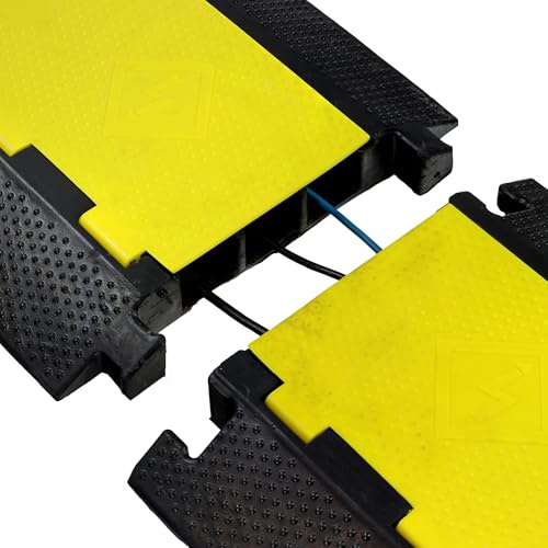 Vigil 3 Channel External Cable Guards - 900 x 500 x 75mm | Floor Cable Protector, Wire Cover, Cable Management Solution, Cable Channel to Protect Wires & Prevent Trips