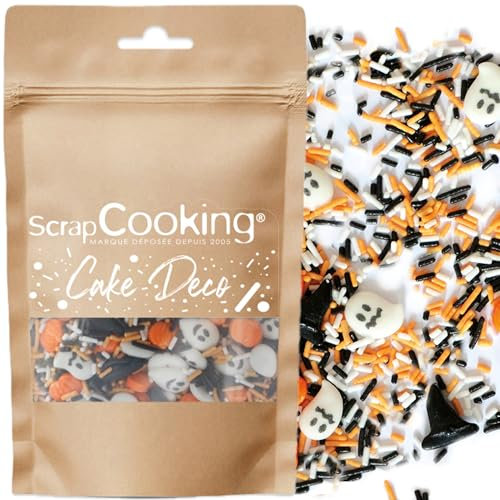 ScrapCooking - Décors sucrés Mix 3D Halloween 42 g - Décorations Alimentaires pour Gâteaux, Pâtisseries - Déco Comestibles - Sprinkles