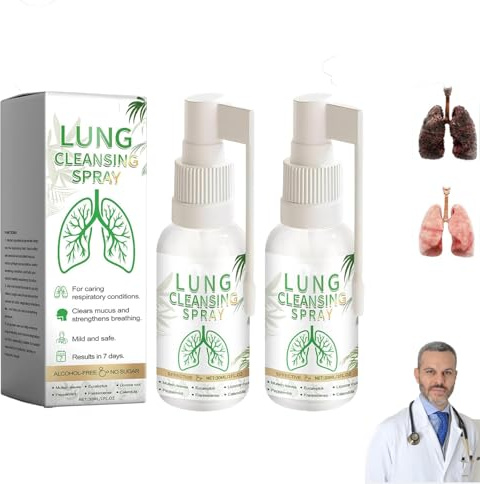 BreathEaseLungenreinigungs-Spray, Breathease Lungenspray, Lungenreinigungsspray, Herbal Lungenreinigungsspray,Lung Cleansing Spray (2PCS)