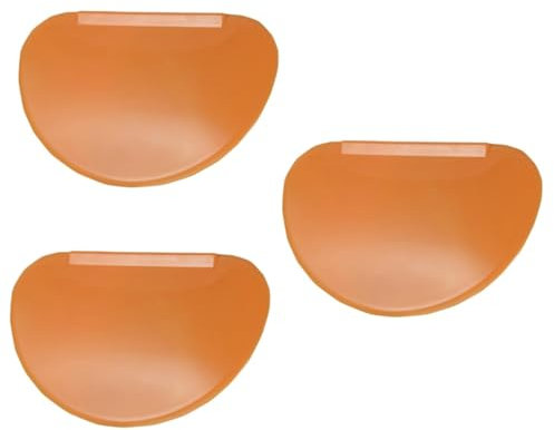 MAGICLULU 3 Pezzi Raschietto per Torta Spatola da Cucina Multifunzionale Spatola per Burro E Zucchero Raschietto Semicircolare Arancione